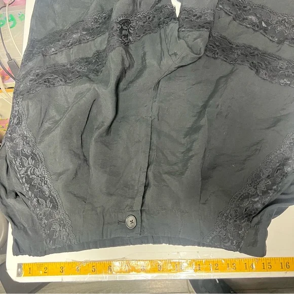 Anthropologie Pieced Black Lace Joggers Size S NWT - Picture 15 of 16